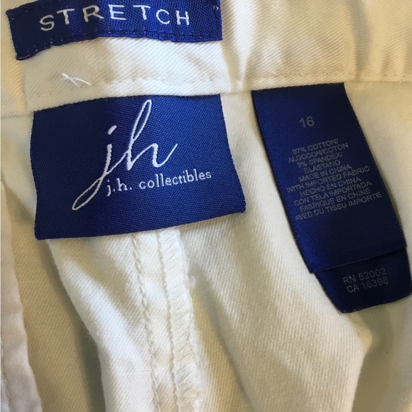 J.h. Collectibles ladies, size 16 pants. White. Stretch. 32” long Capris - Picture 3 of 8